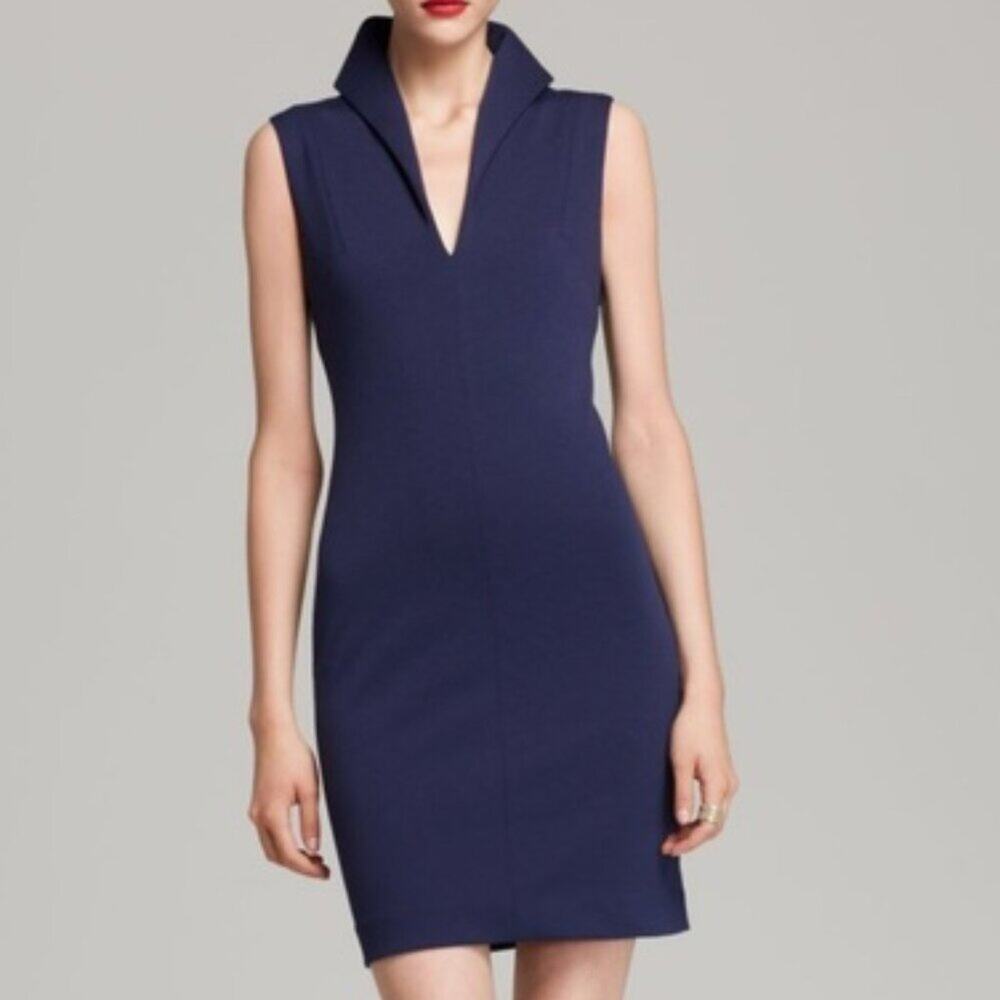 Catherine Malandrino Kerrianne Navy Ponte Cutout Back Sleeveless Dress - Small